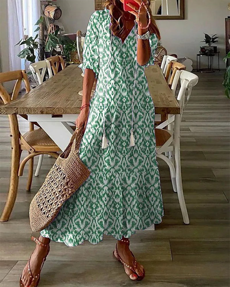 Boho Dress with Tummy Control for Women