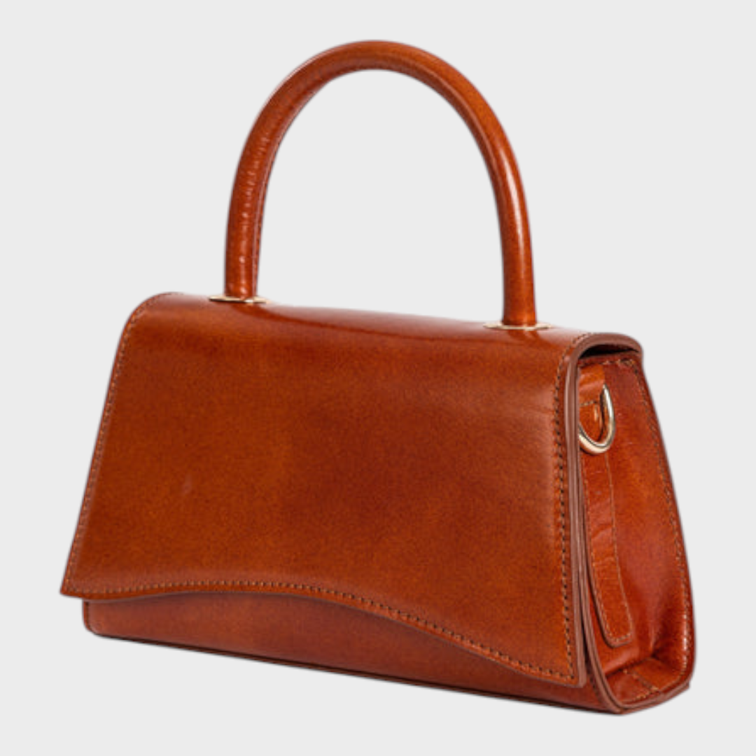 Waterfall Crossbody Bag in Sunset Amber - Vegan Leather Handbag
