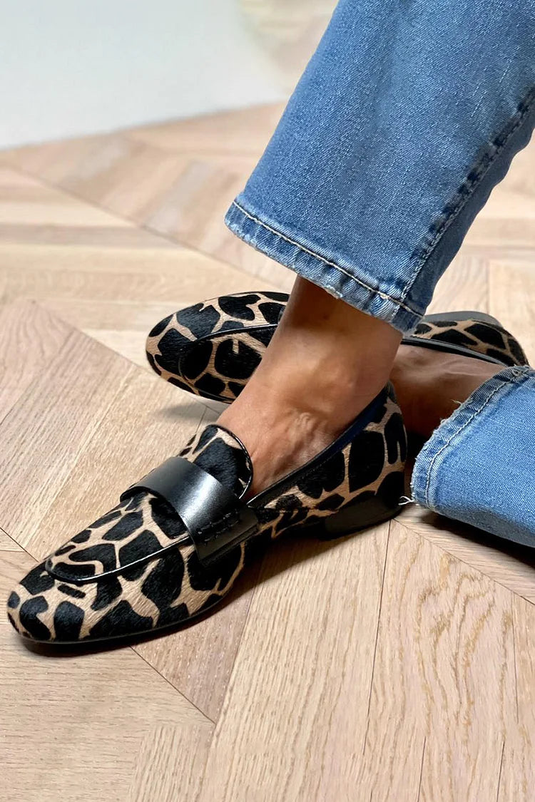 Animal Print Loafers for Women | Comfortable Leopard Flats