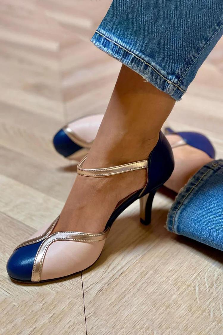 Classic Round Toe Heels for Women - Comfortable Low Block Heel Pumps