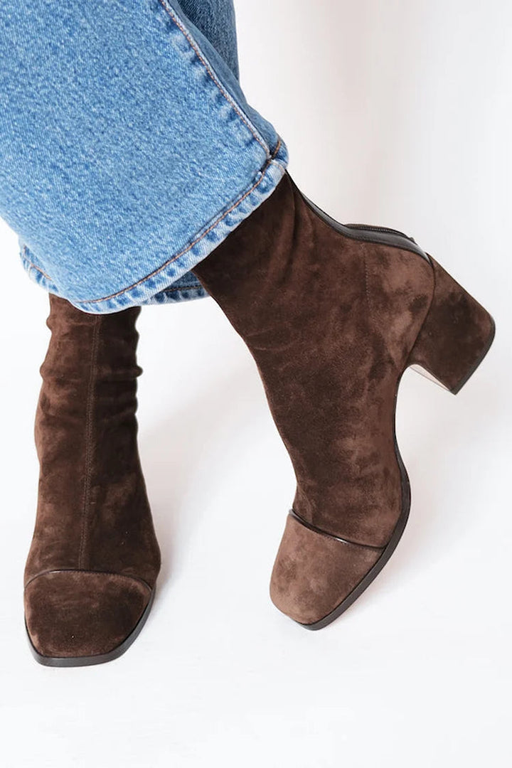 Elegant Block Heel Boots with Square Toe for Women