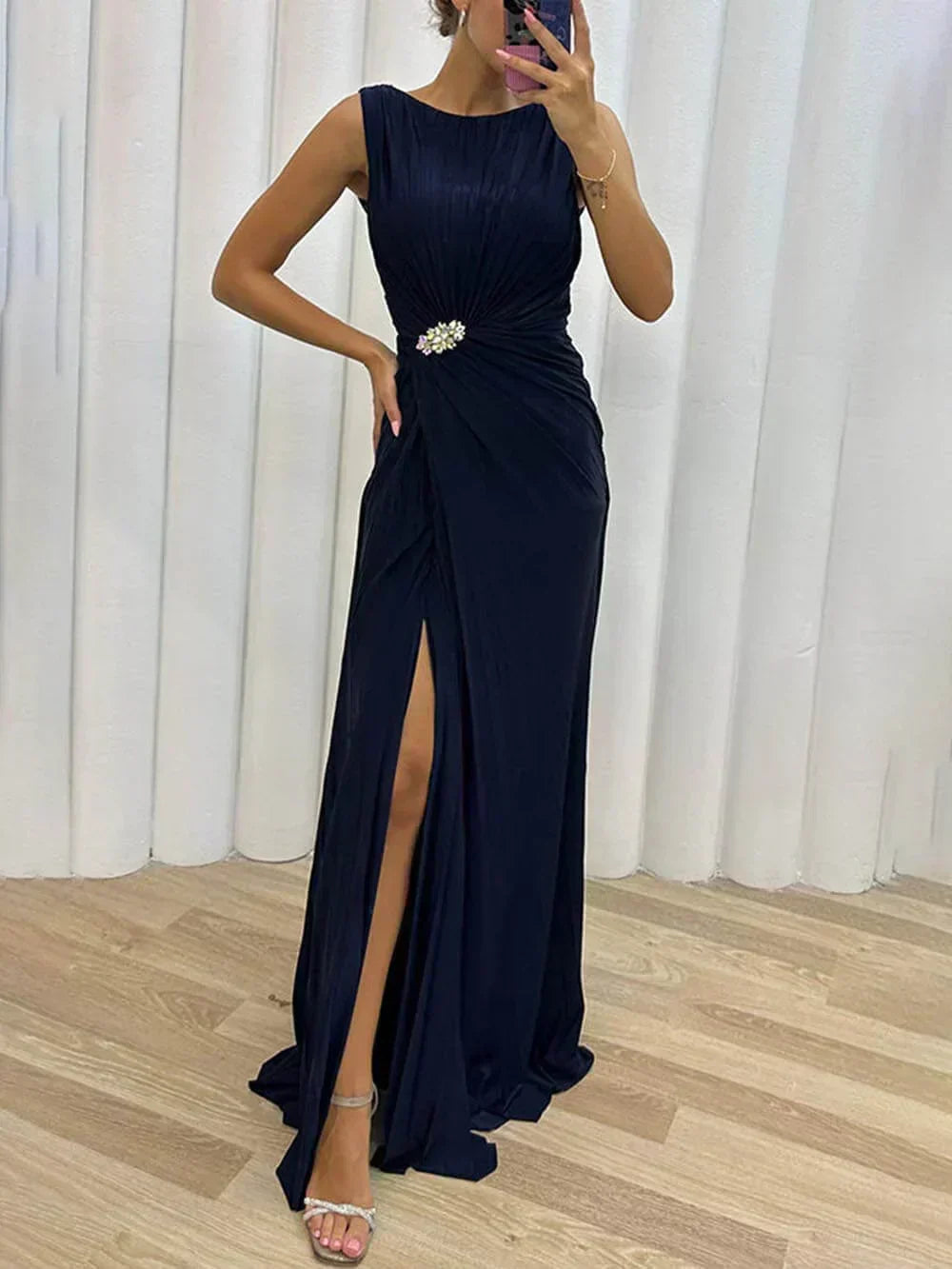 Draped Dress for Women - Flowy Elegant Dress for Summer