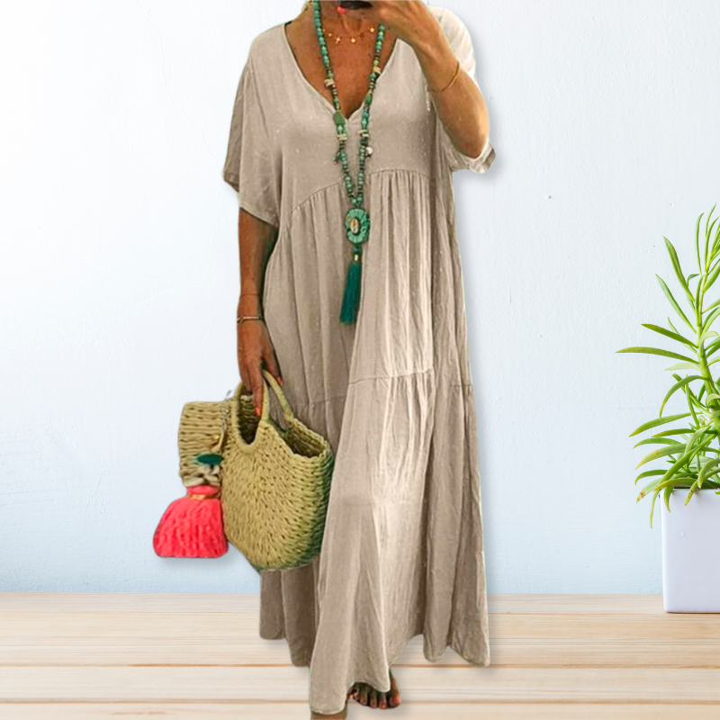 Cotton Linen Dress for Women - Casual Elegant Summer Dress
