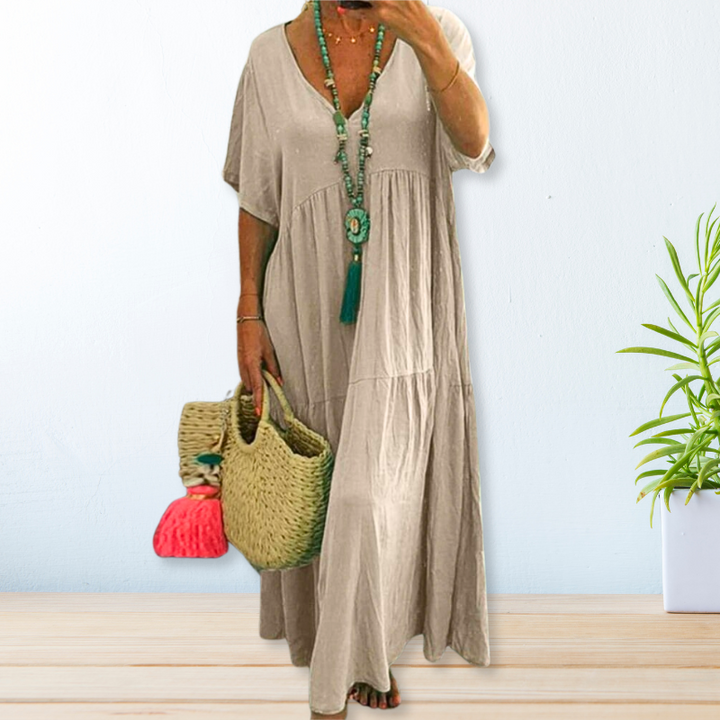 Cotton Linen Dress for Women - Casual Elegant Summer Dress