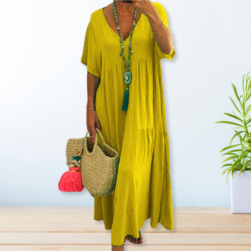 Cotton Linen Dress for Women - Casual Elegant Summer Dress