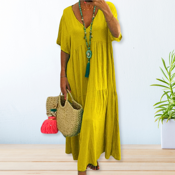 Cotton Linen Dress for Women - Casual Elegant Summer Dress