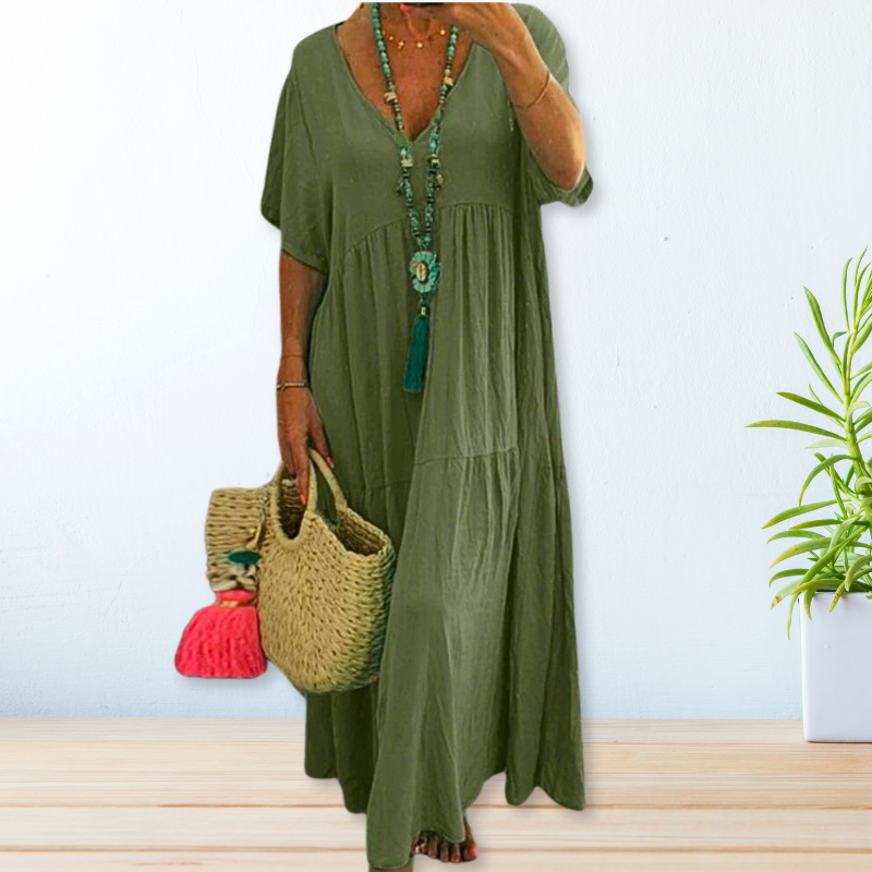 Cotton Linen Dress for Women - Casual Elegant Summer Dress
