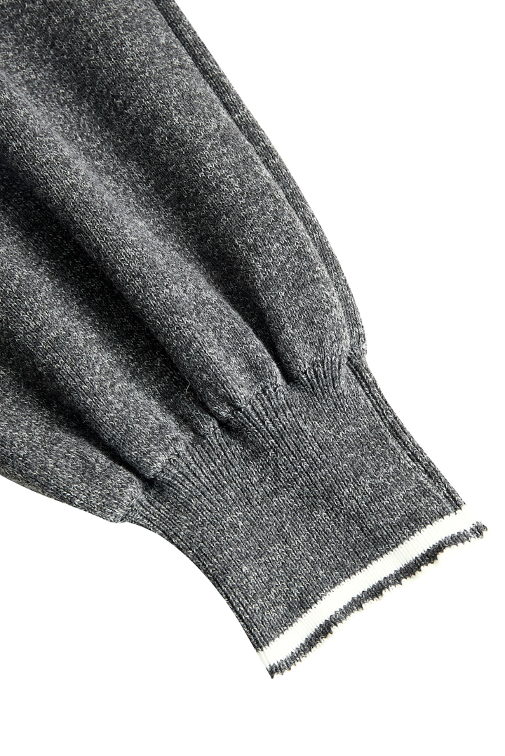 Knit Polo Dress with Zipper Detail and Contrast Trim