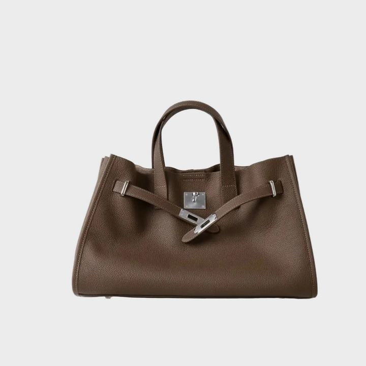 Leather Tote Bag for Work and Travel - Structured Handbag