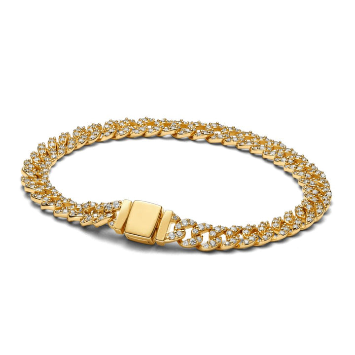 Gold Pave Cuban Link Bracelet for Women | Everyday Luxury