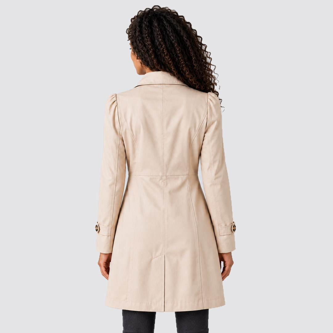Women's Single-Breasted Tailored Trench Coat