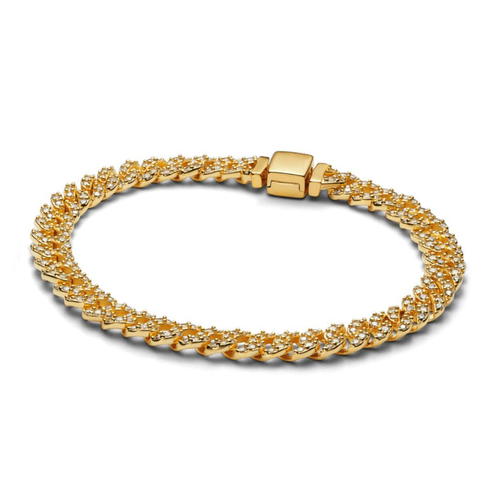 Gold Pave Cuban Link Bracelet for Women | Everyday Luxury