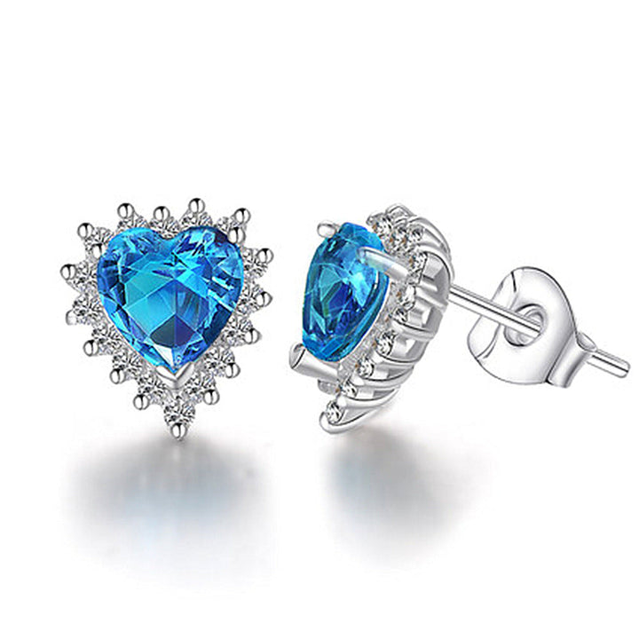 White Gold Jewelry Set - Elegant Coordinating Necklace Earring Set