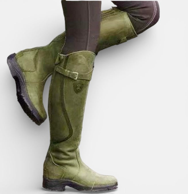 Orthopedic Tall Boots with Buckle Detail for Women
