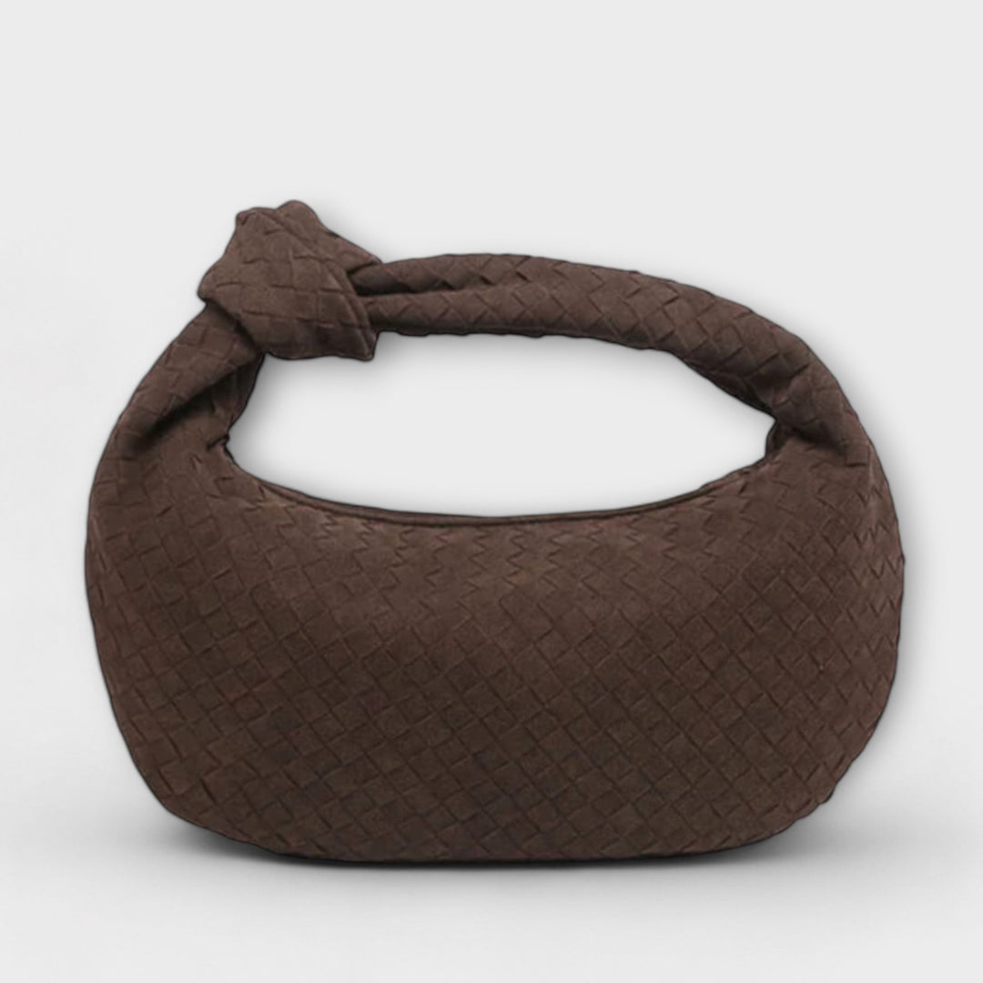 Large Woven Tote Bag for Women with Knot Detail