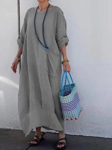 Oversized Linen Dress for Women | Breezy Summer Maxi Dress