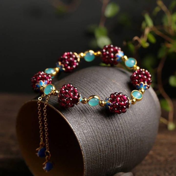 Gold Beaded Bracelet for Women | Gemberry Grove Charm Bracelet