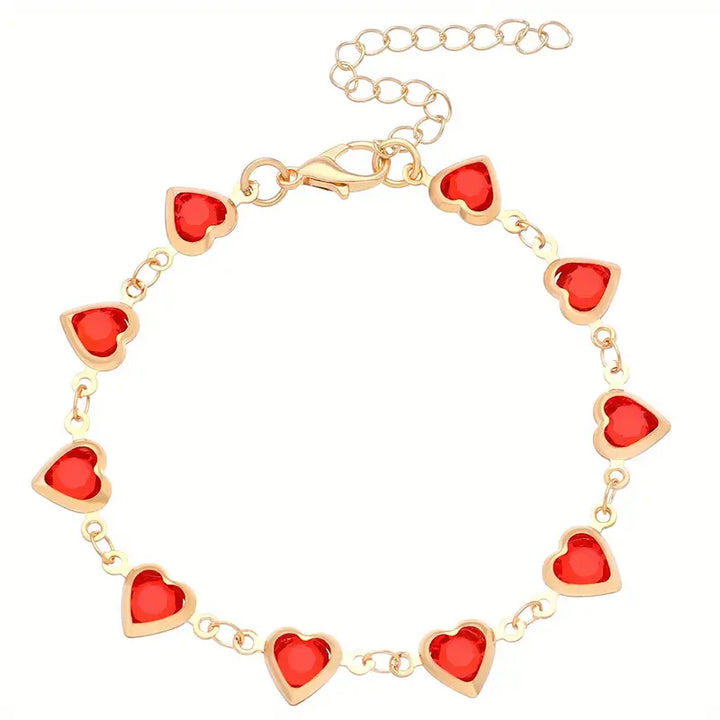 Gold Bracelet with Garnet Accents | Elegant Everyday Jewelry