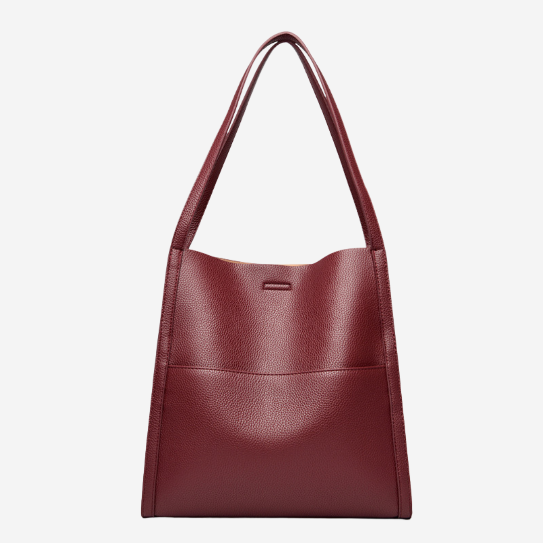 Genuine Leather Shoulder Bag for Women - Classic Everyday Tote