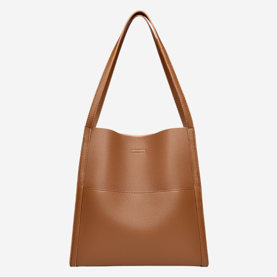 Genuine Leather Shoulder Bag for Women - Classic Everyday Tote
