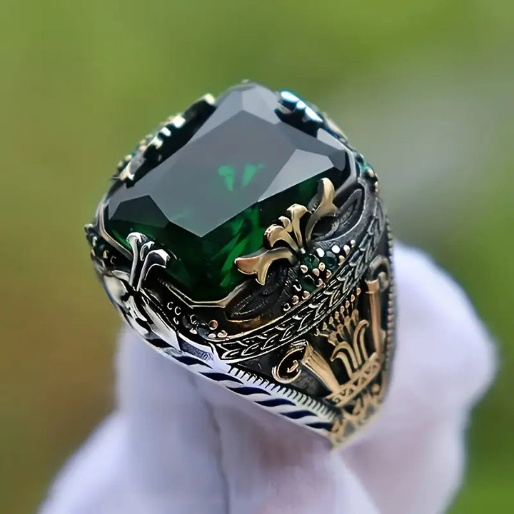 Mixed Metal Gold Ring - Elegant Stacking Band for Women