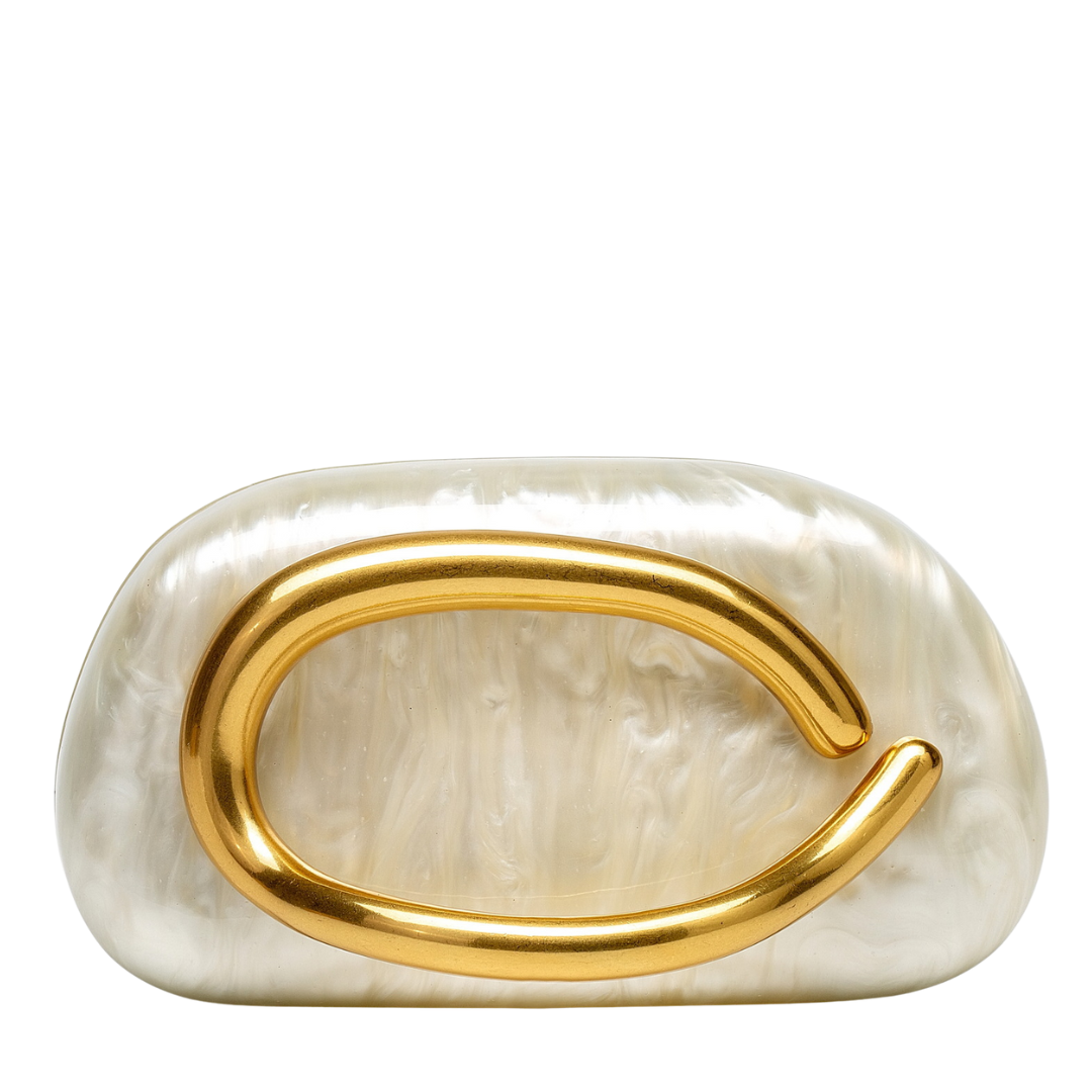 Seville Dusk Handbag | Sculptural Evening Bag with Golden Accents