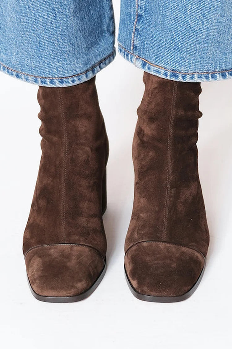 Elegant Block Heel Boots with Square Toe for Women