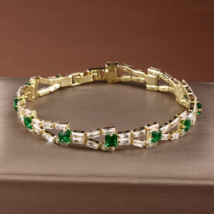 Gold Tennis Bracelet - Classic Link Chain Design for Women