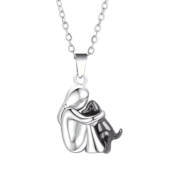 Dog Memorial Necklace Gold Pendant for Women