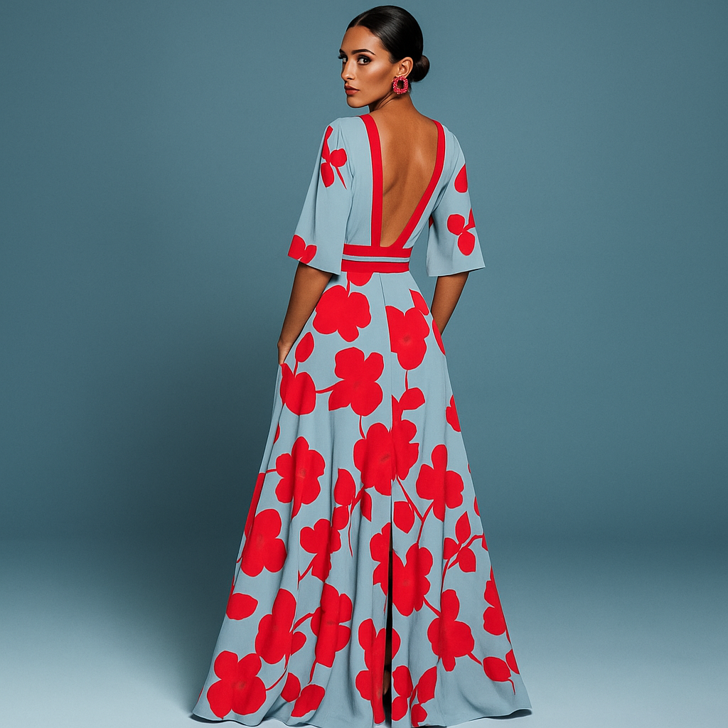 Floral Midi Dress for Women - Elegant Everyday Style