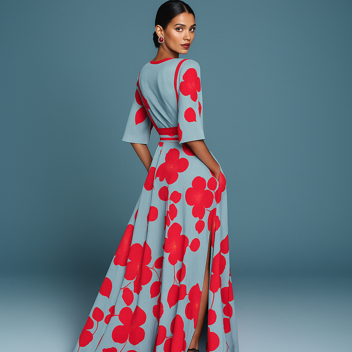 Floral Midi Dress for Women - Elegant Everyday Style