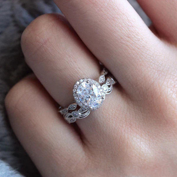 White Gold Statement Ring | Adelina Corsaglia Designer Jewelry