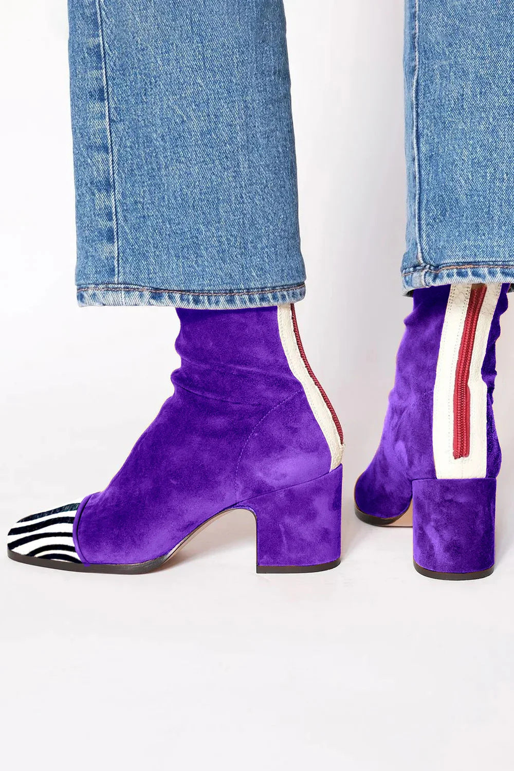 Elegant Block Heel Boots with Square Toe for Women