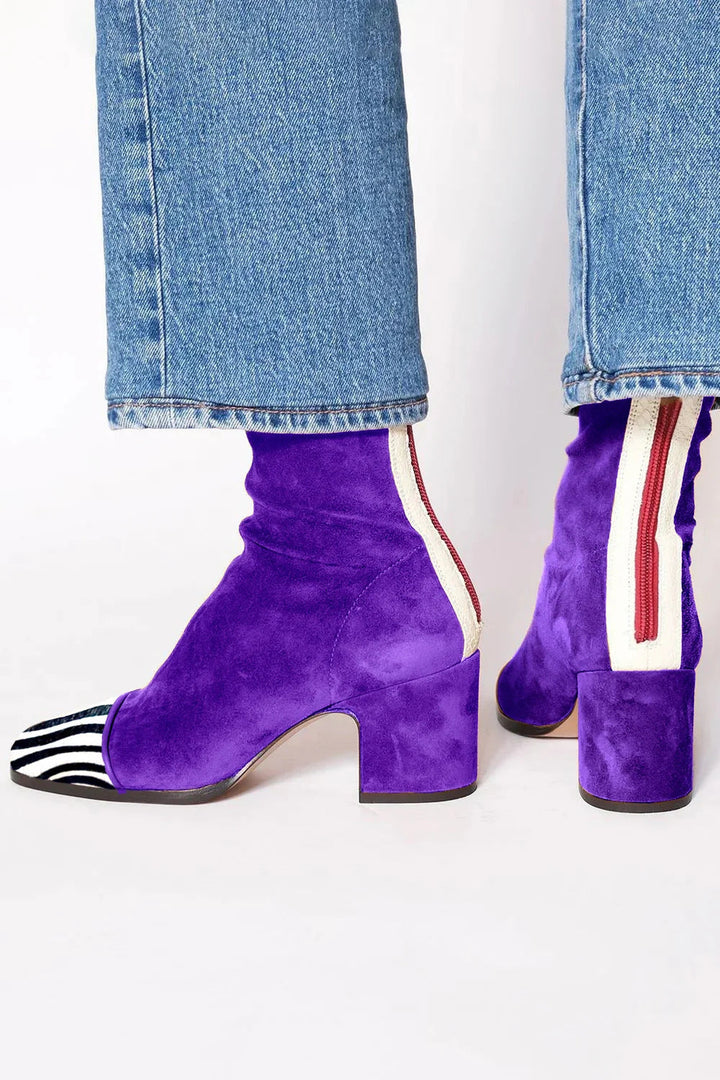 Elegant Block Heel Boots with Square Toe for Women