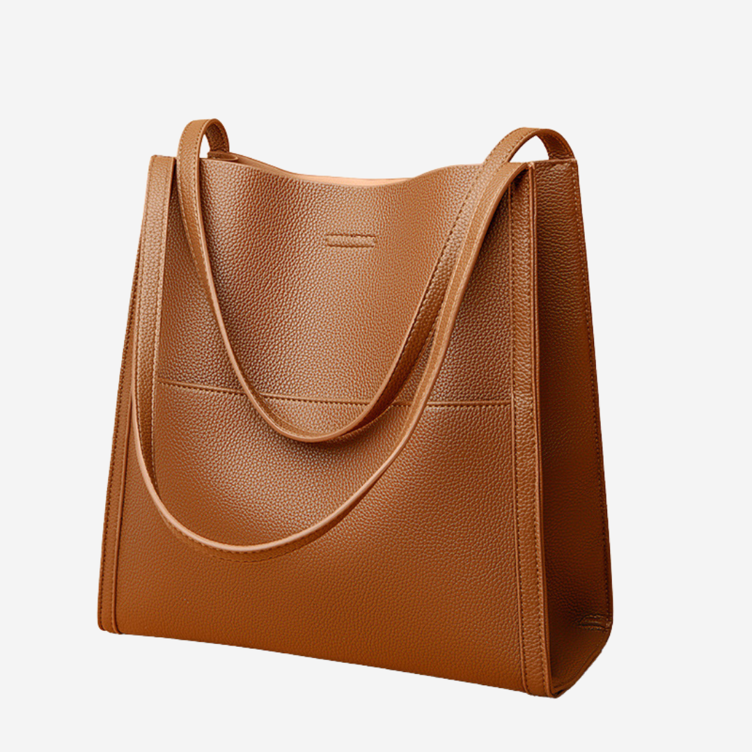 Genuine Leather Shoulder Bag for Women - Classic Everyday Tote
