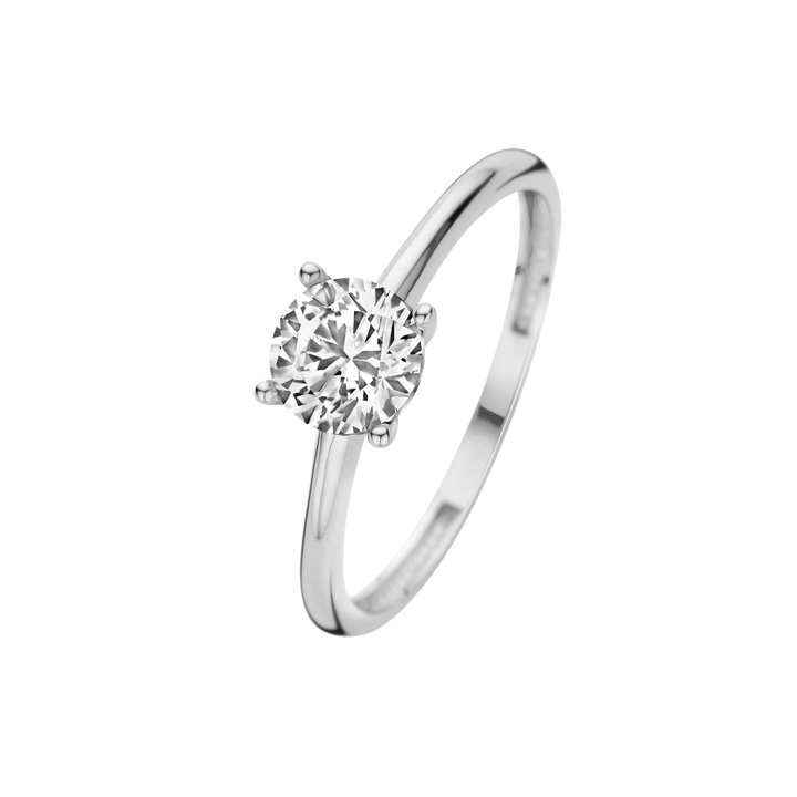 White Gold Ring - Savaya El Playa Statement Band for Women