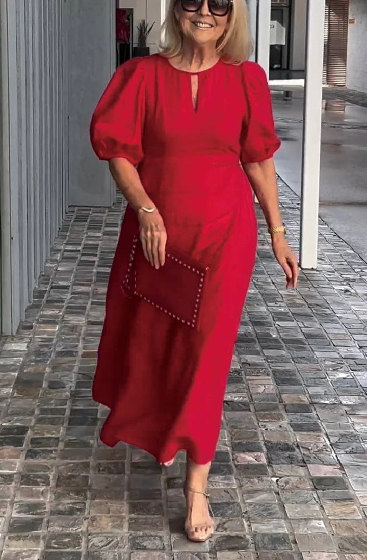 Elegant Puff Sleeve Dress for Women