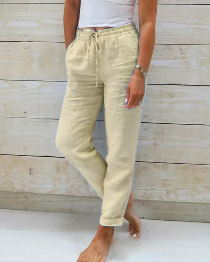 Linen Pants for Women - Wide Leg Breathable Summer Trousers