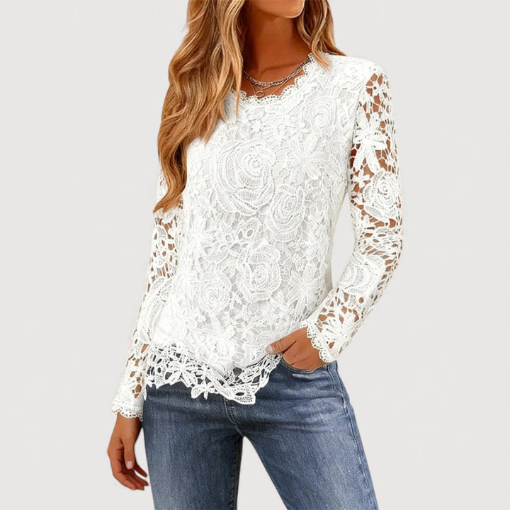 Lace Detail Top for Women | Elegant Casual Blouse