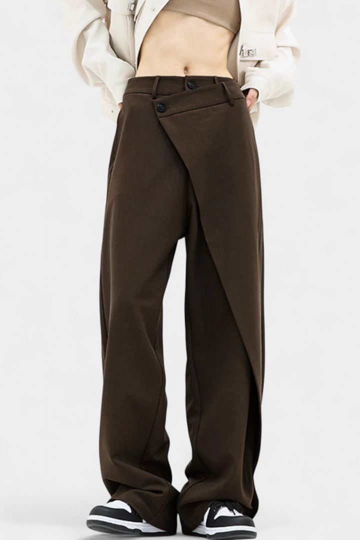 High Waisted Straight Leg Trousers for Women | Oaklyn Pants
