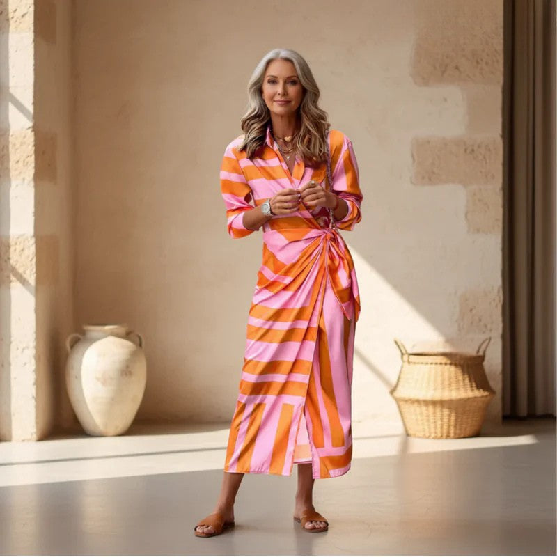 Printed Wrap Dress for Women | Classic Flattering Silhouette