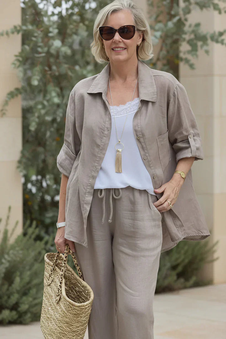 Two Piece Casual Set for Women - Relaxed Fit Lounge Outfit