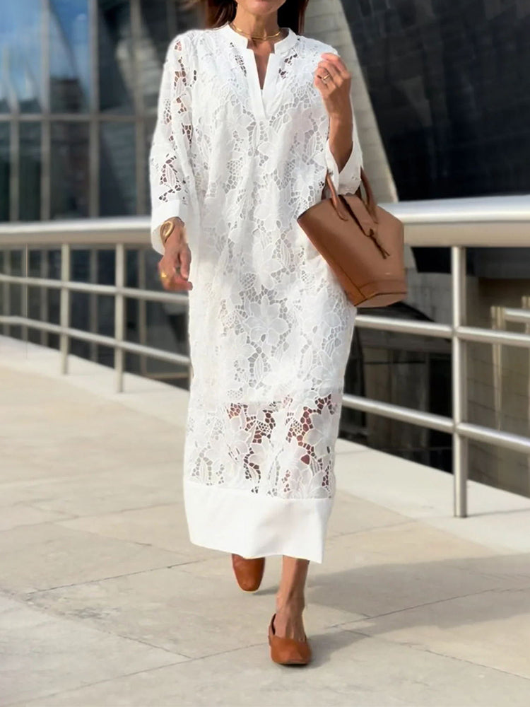 Lace Maxi Dress for Women - Comfortable Elegant Casual Dress