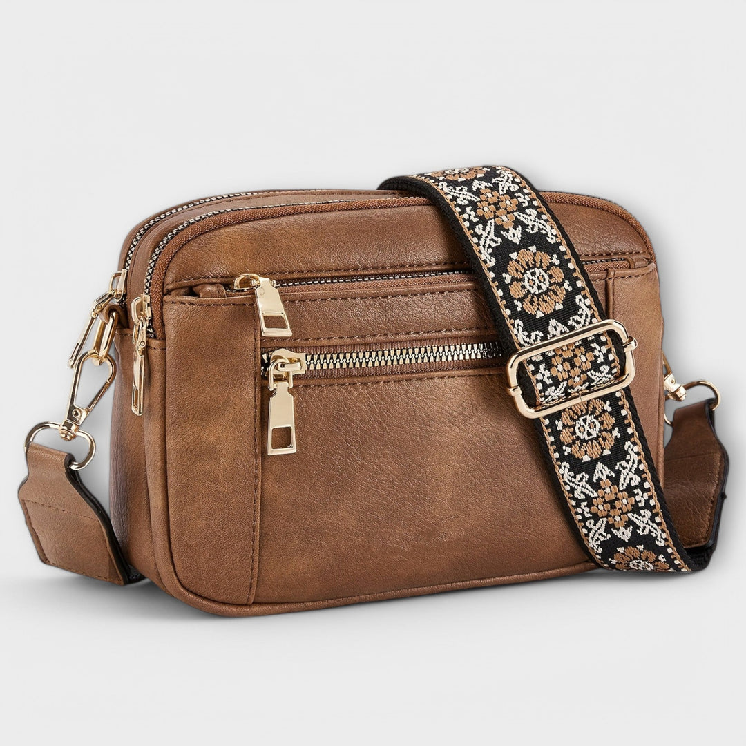 Vegan Leather Crossbody Bag with Adjustable Strap