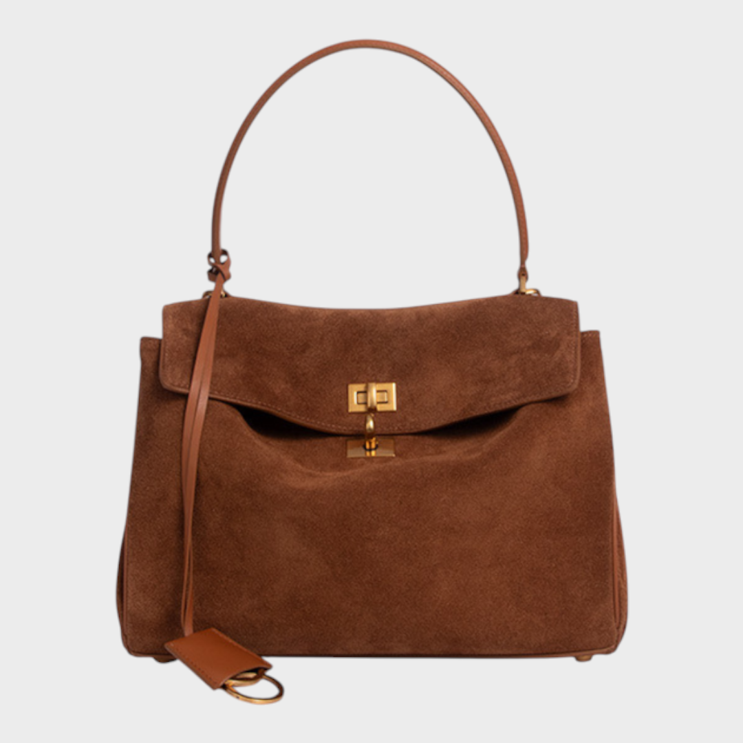 Leather Handbag Women - Minimalist Soft Genuine Leather Shoulder Bag