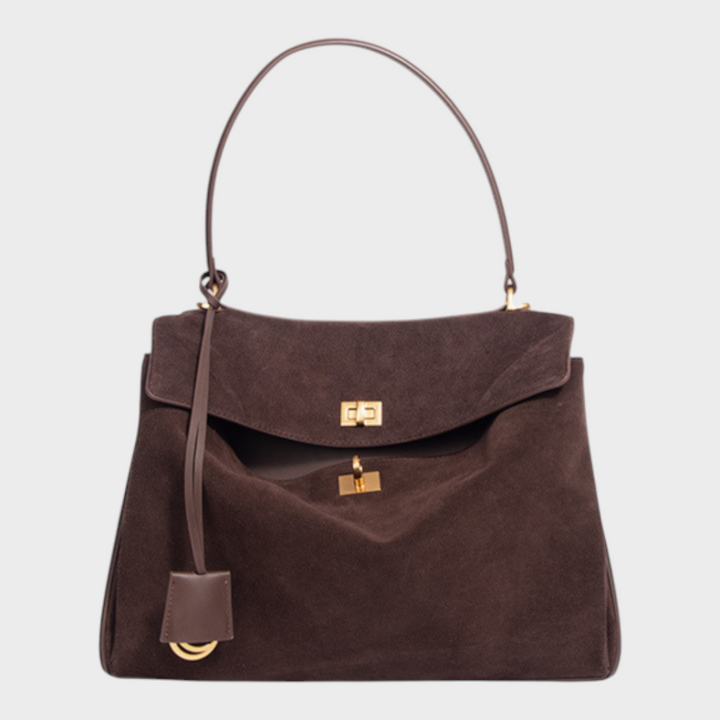 Leather Handbag Women - Minimalist Soft Genuine Leather Shoulder Bag