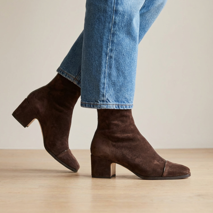 Elegant Block Heel Boots with Square Toe for Women