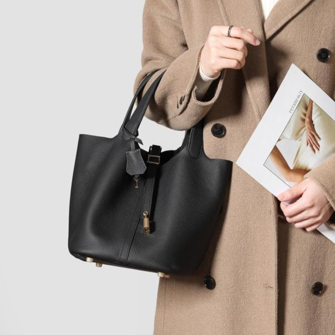 Kate Lock Crossbody Bag - Pebbled Leather Handbag