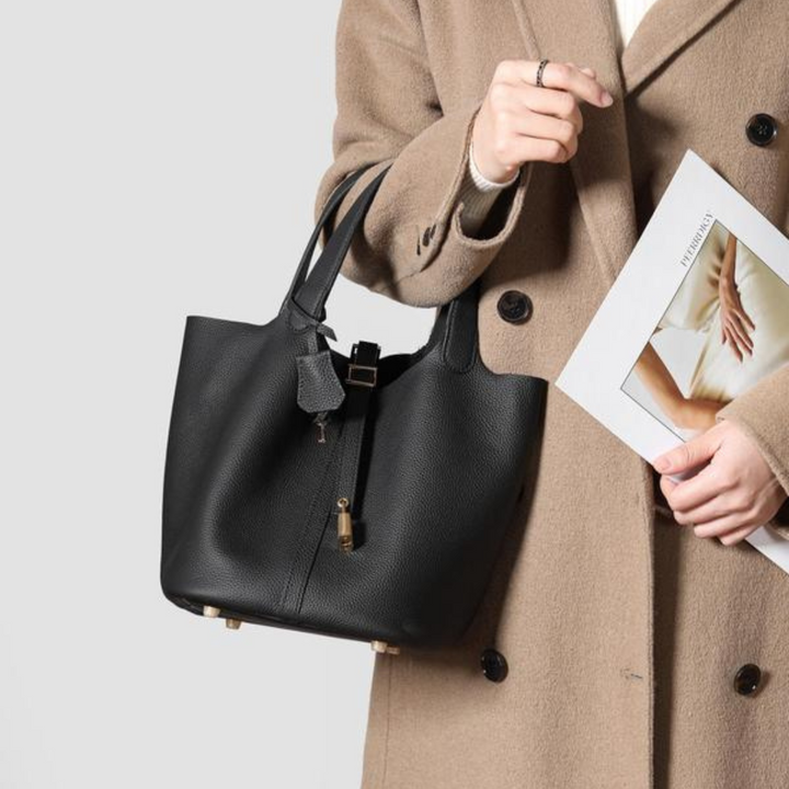 Kate Lock Crossbody Bag - Pebbled Leather Handbag