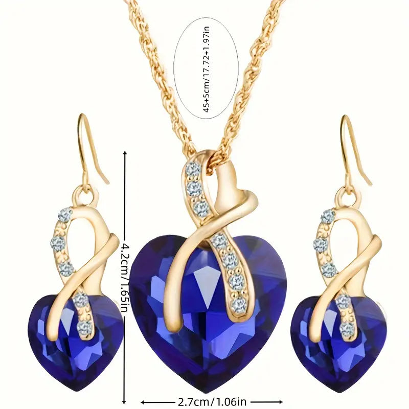 Gold Jewelry Set - Elegant Coordinated Necklace Earring Collection